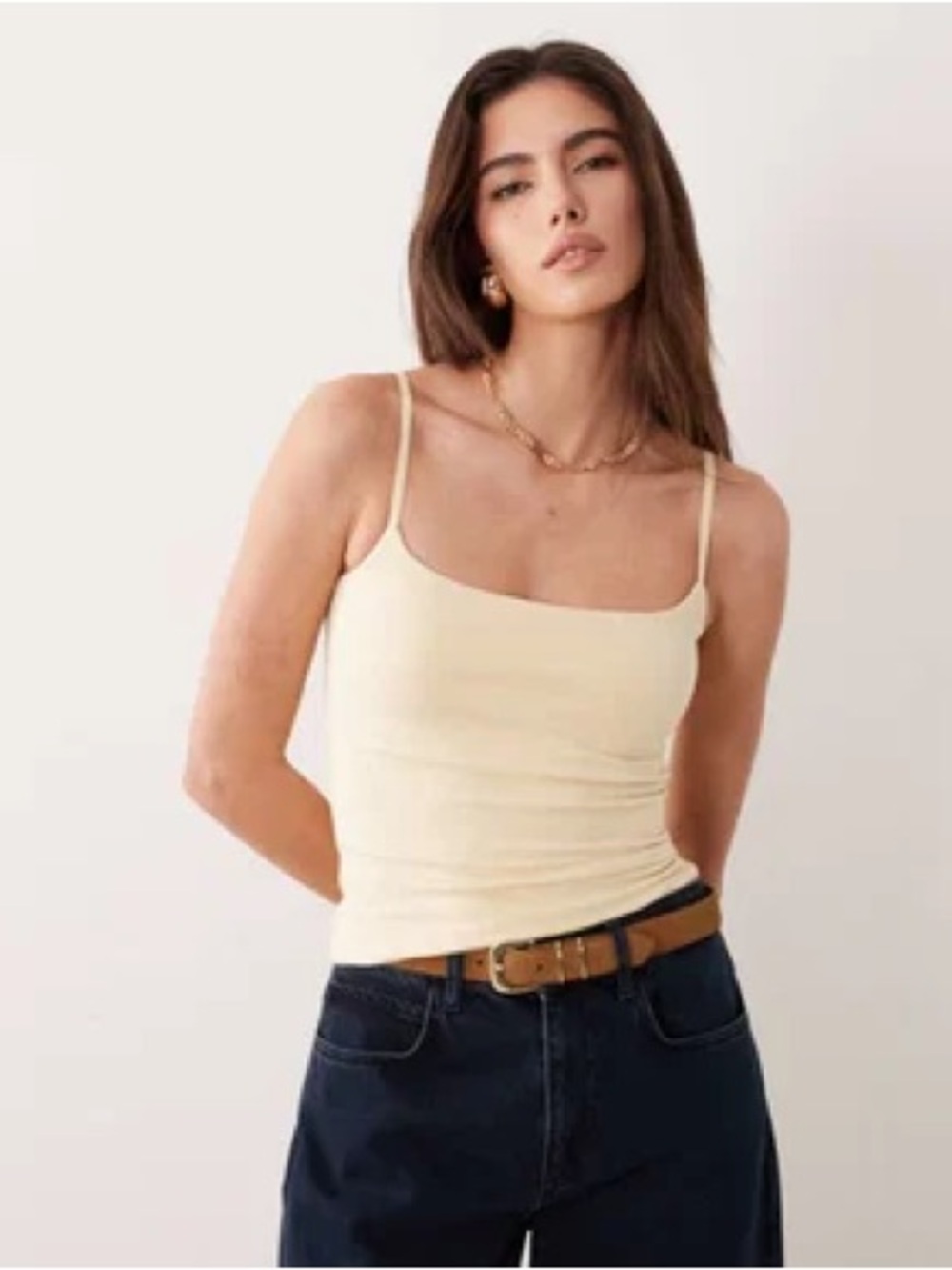 Yellow Spaghetti Strap Top